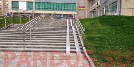 Стационарный пандус из рифленого алюминия СТАНДАРТ